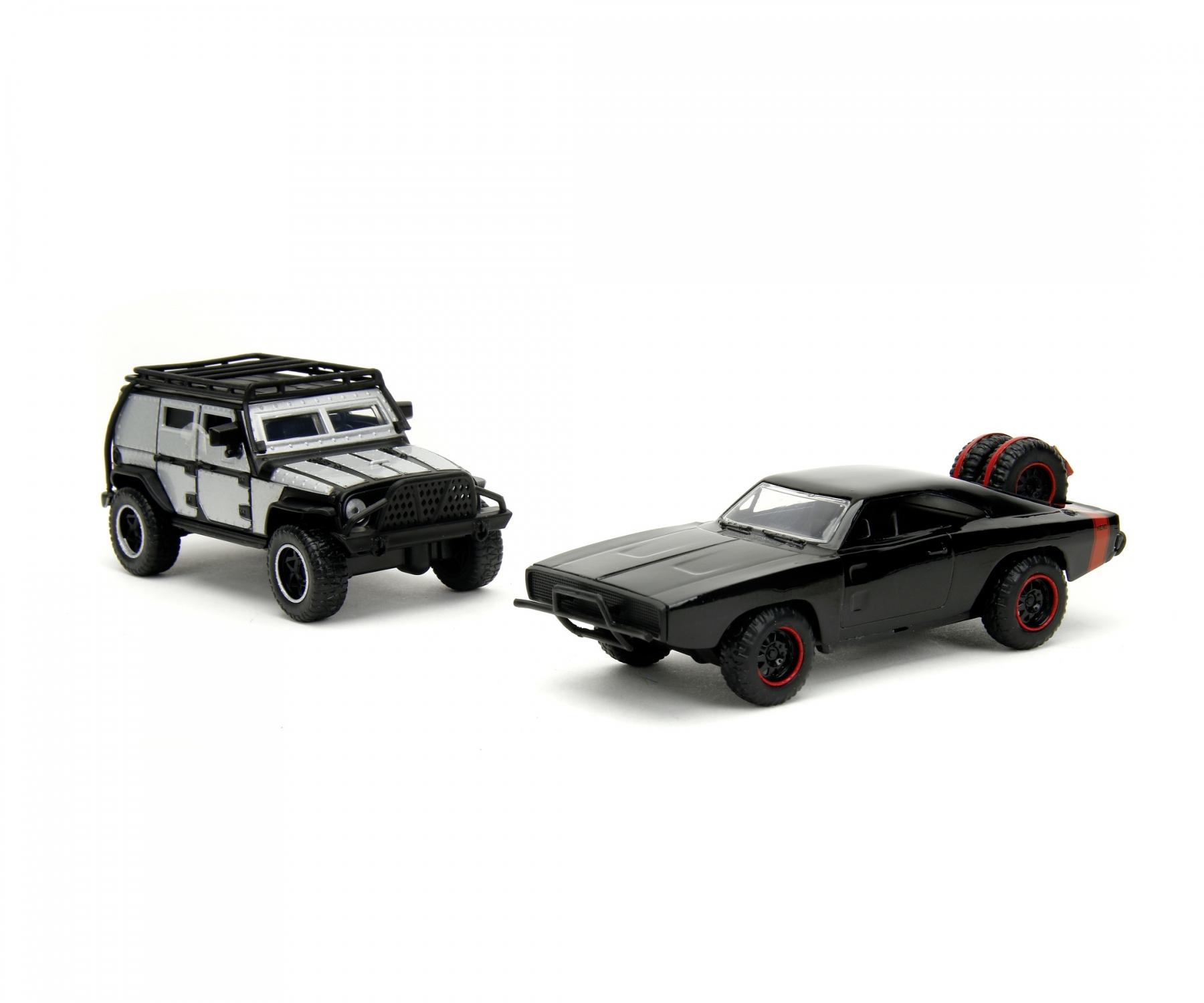 1/32 Dom’s Dodge Charger R/T 1970 & Tej’s Jeep Wrangler 2Lİ SET